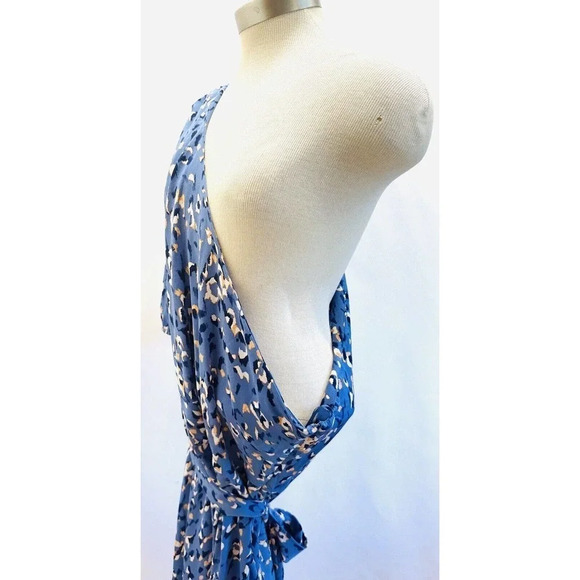 NWT NINE WEST Women Short Sleeve Pullover One Shoulder Belted Blue Dress Size 4X - Picture 7 of 15